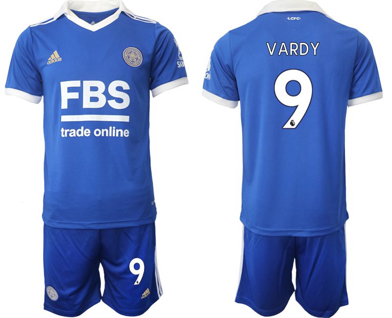 Men 2022-2023 Club Leicester City home blue #9 Adidas Soccer Jersey->leicester city jersey->Soccer Club Jersey